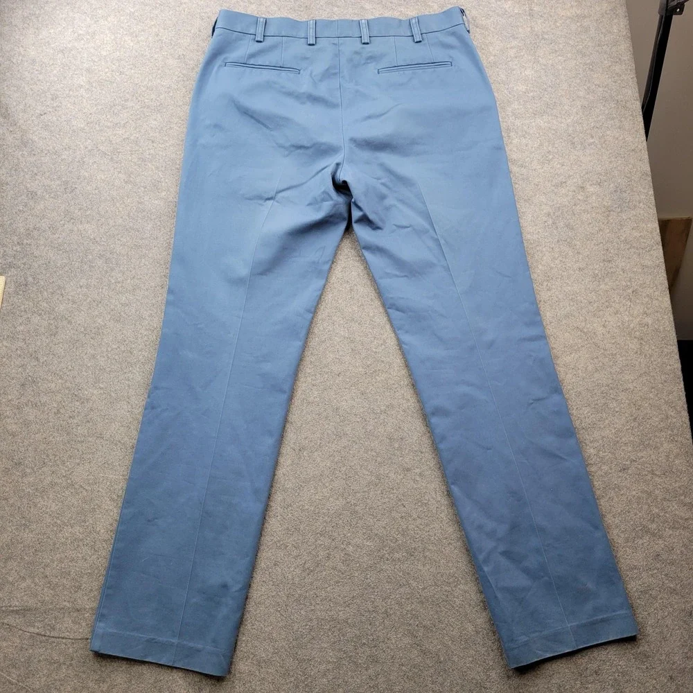 Charles Tyrwhitt Pants Mens 38x34 Blue‎ Chino 100% Cotton Straight Leg Casual